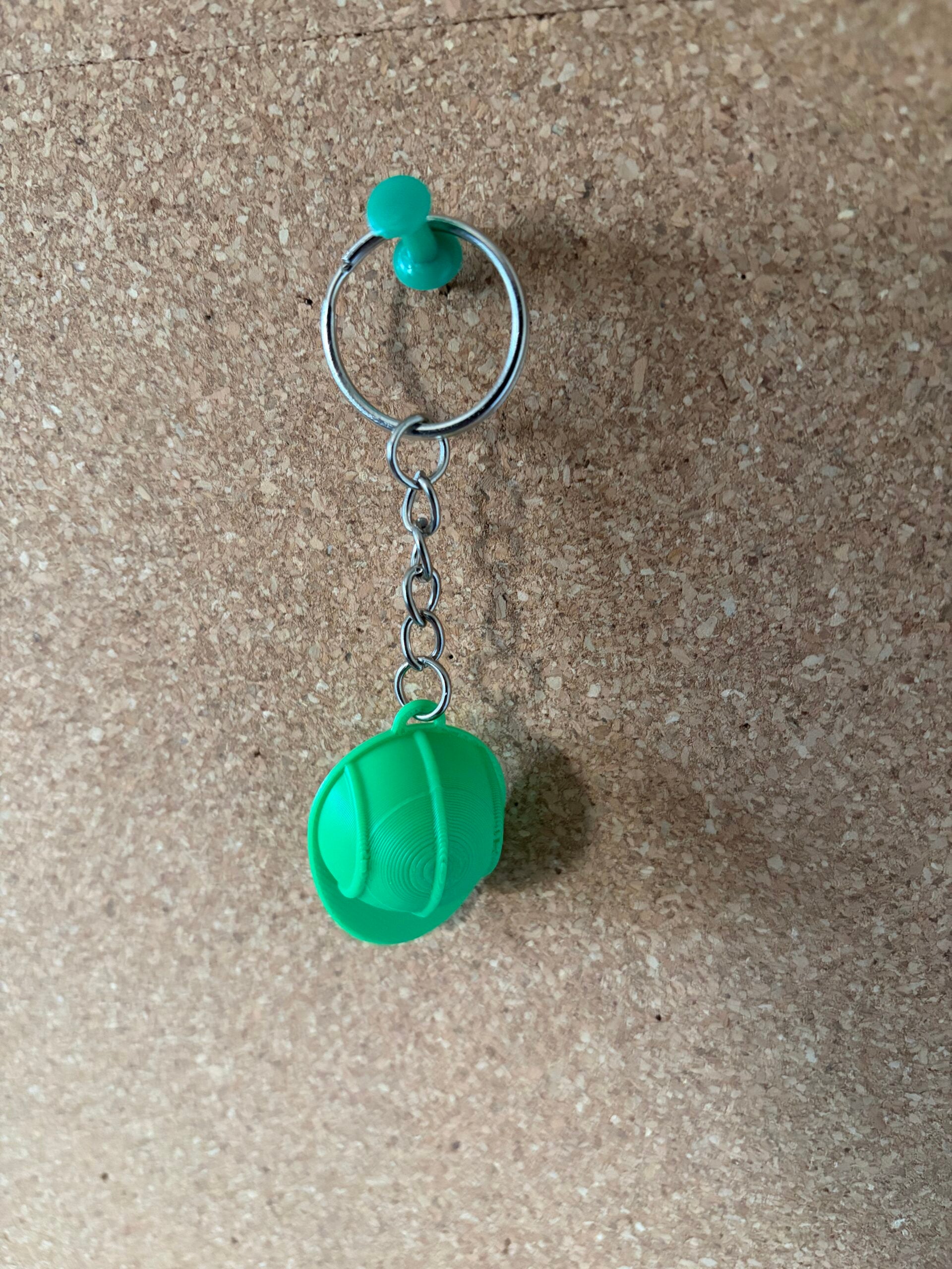 3D Printed Key Ring - Builders Helmet image 0