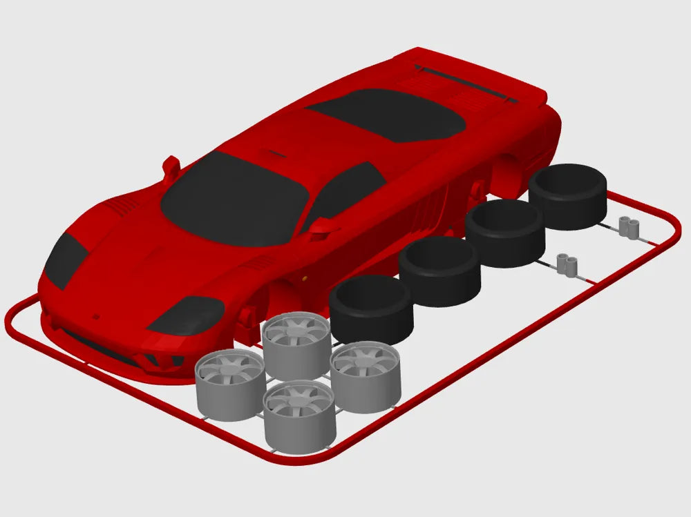 3D Printed Saleen S7 Twin Turbo Kit Card (1:24 scale) image 0