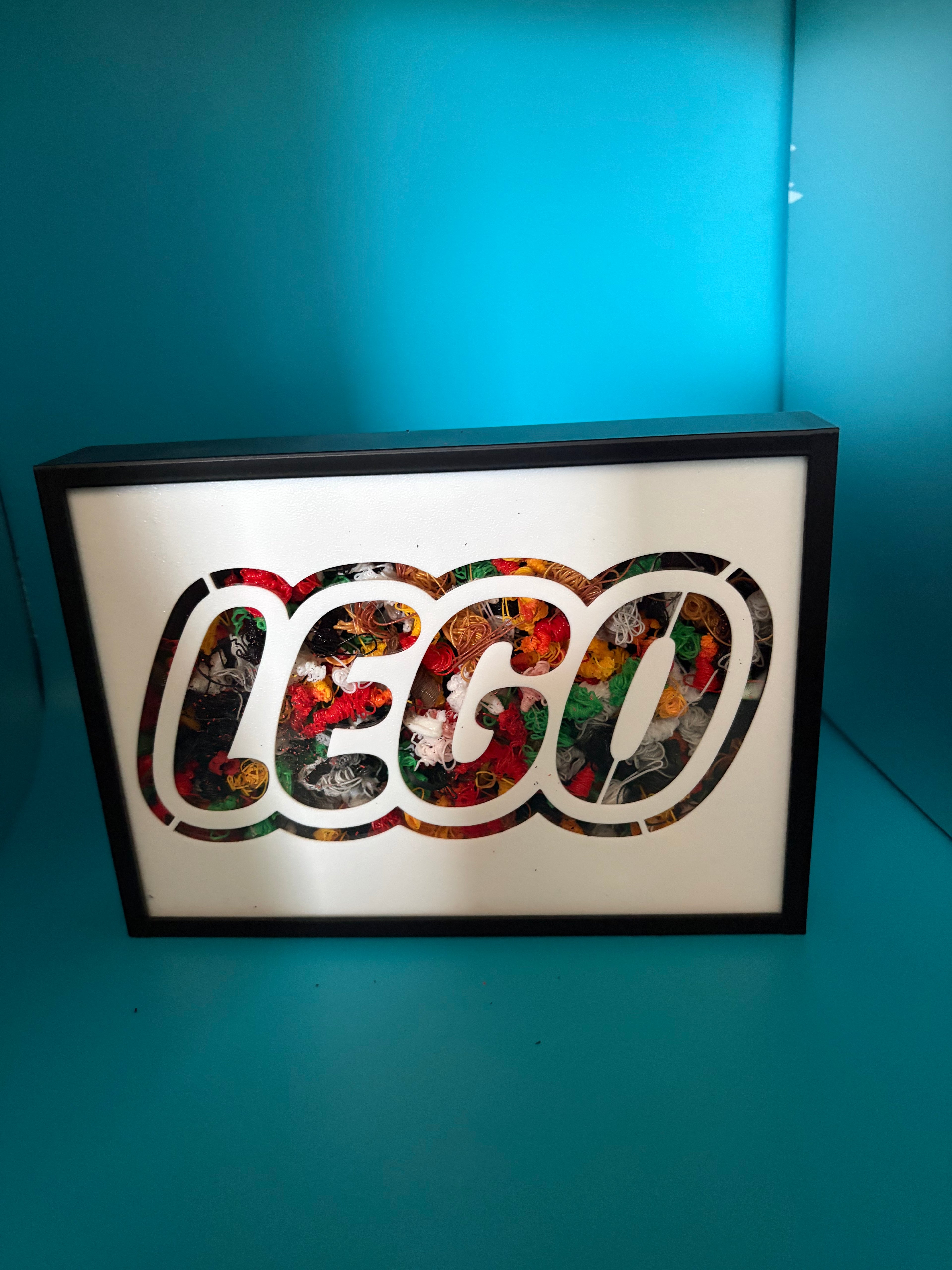 3D Printed Home Decor Picture Sign - LEGO image 0