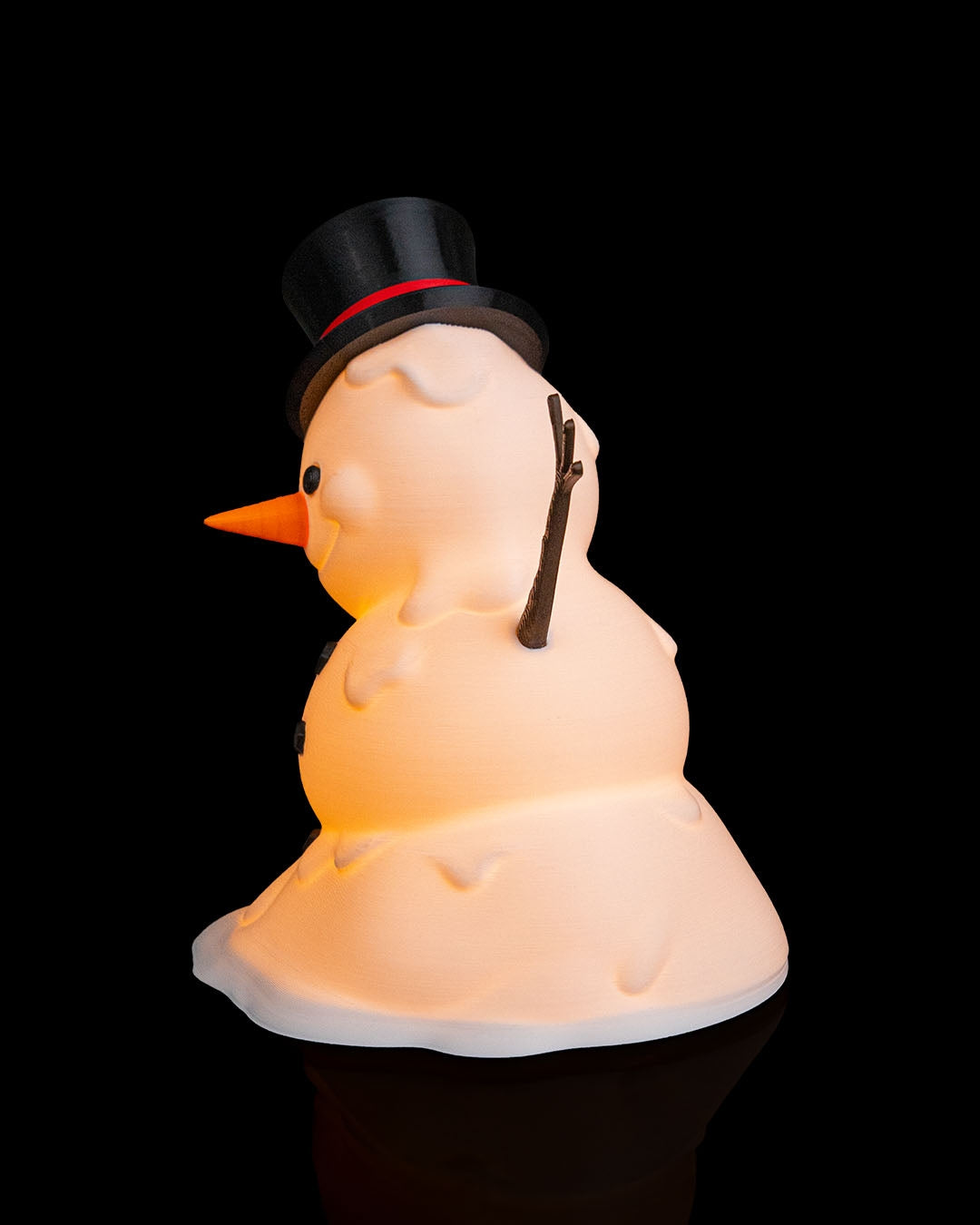 3D Printed Christmas Happy Snowman - Table Lamp image 3