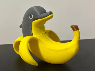 3D Printed Italian Brainrot Action Figure Model -Bananito dolfinito image 0