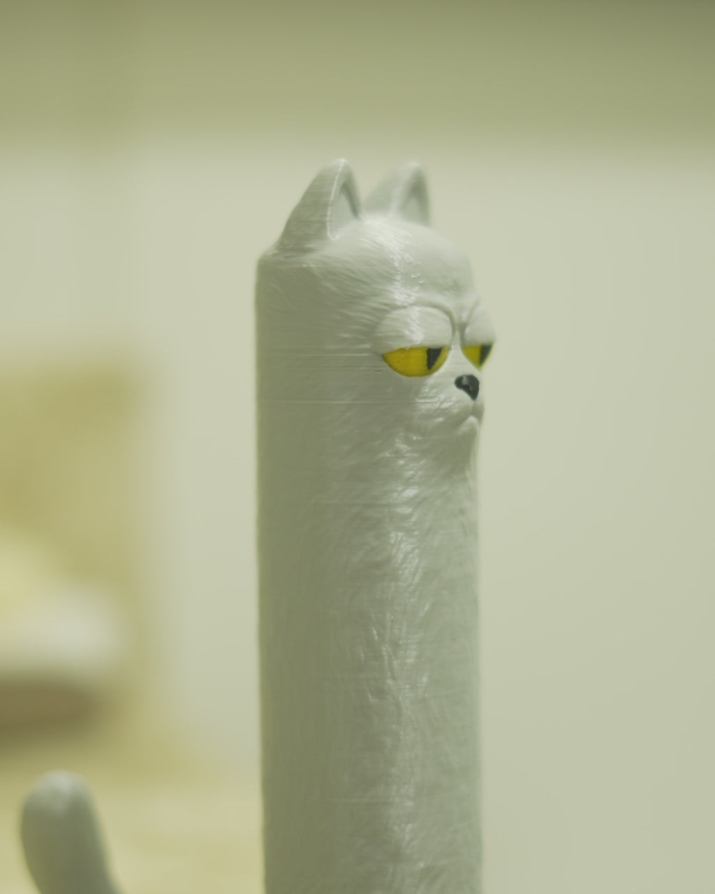 3D Printed Bathroom Toilet Paper Roll Holder - Cat In A Roll
