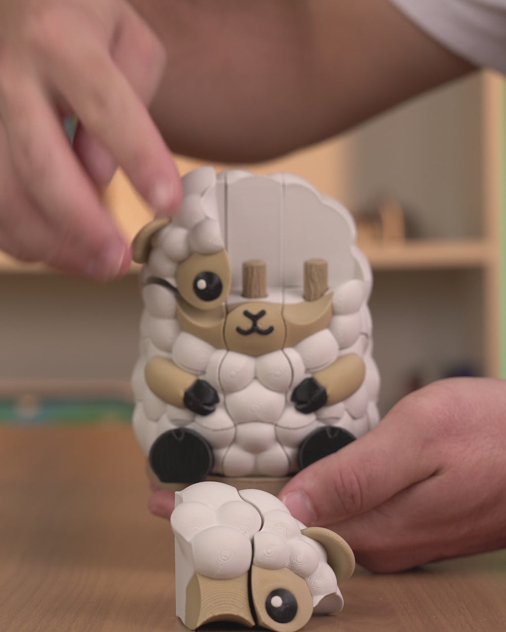 3D Printed Toy Jigsaw Puzzle - Wooly Build
