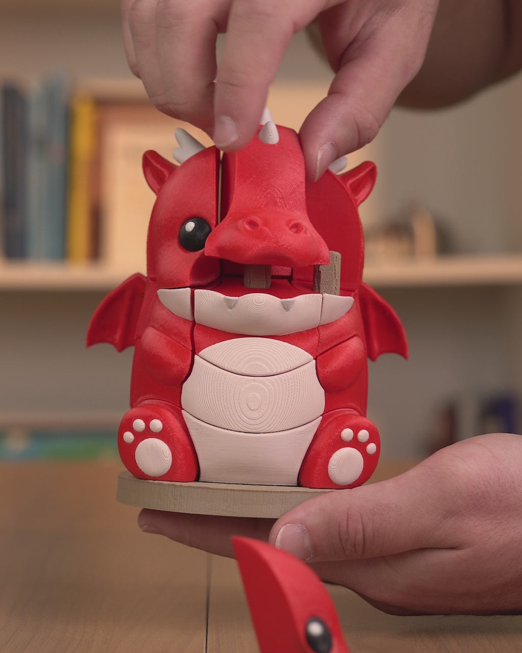 3D Printed Toy Jigsaw Puzzle Game - Dragon Stack